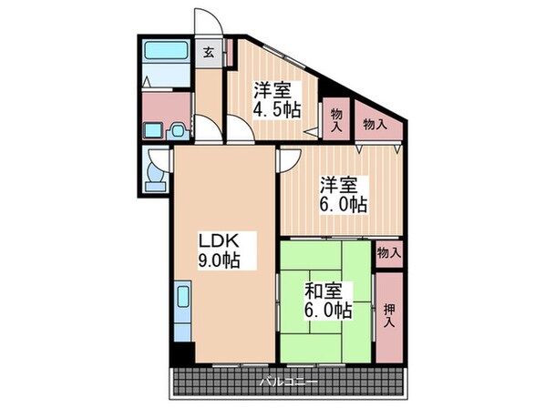 サザンクロスⅡの物件間取画像